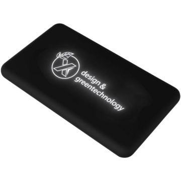 SCX.Design P29 5000 mAh Light-Up Solar Pocket Power Bank - Black, White - image main