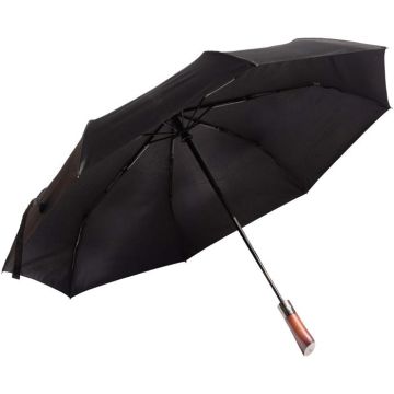 SCX.Design R03 23" Wooden Auto Open/Close Foldable Umbrella - Black - image main
