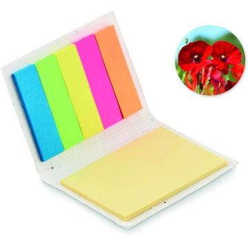Seed Paper Sticky Note Pad - White - item picture front