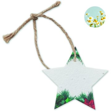 Seed Paper Xmas Ornament - White - item picture front