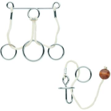 Set Of 2 Metal Brain Teasers - Silver - item picture front