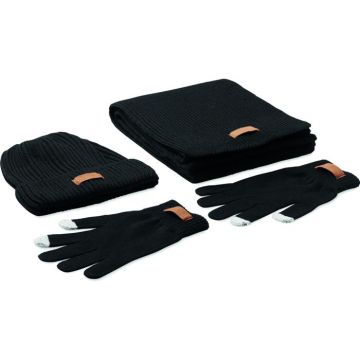 Set Of 3 RPET Winter Pieces - Black - item picture front
