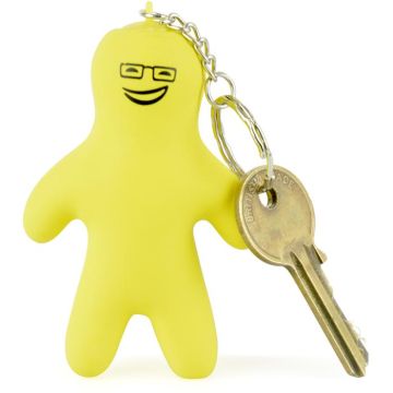 Small Person Stress Keyring - Yellow, 80x50x25mm - main image