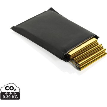 Solra Emergency Blanket In RCS Recycled RPET Pouch - black - main image