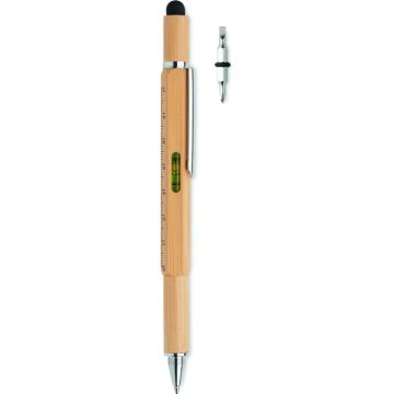 Spirit Level Pen In Bamboo - Wood - item picture front