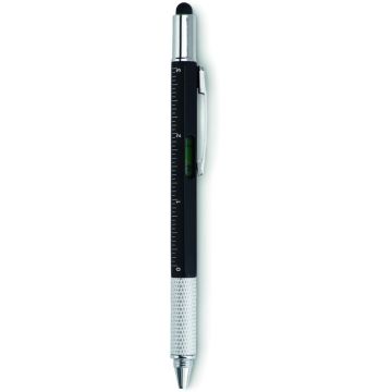 Spirit Level Pen With Ruler - Black - item picture front