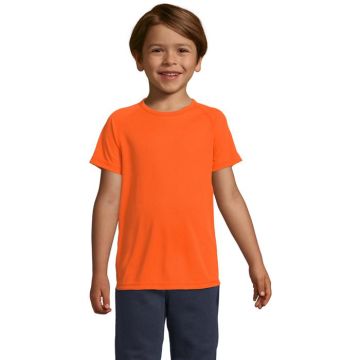 Sporty Kids T-Shirt 140G - Neon Orange, 4XL - item picture front