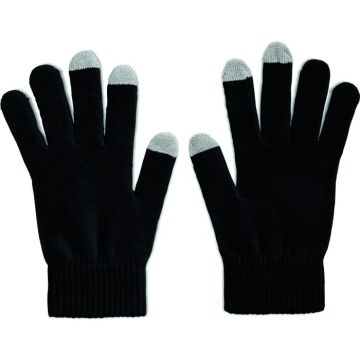 Tactile Gloves For Smartphones - Black - item picture front