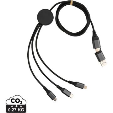 Terra 60W RCS Recycled Aluminium 120cm 6-In-1 Cable - grey - main image