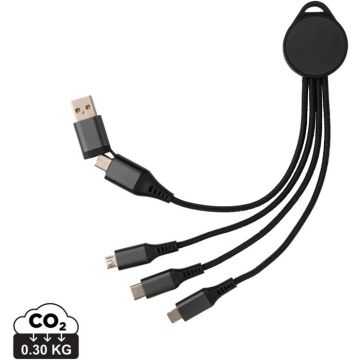 Terra RCS Recycled Aluminium 6-In-1 Charging Cable - grey - main image
