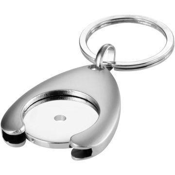 Trolley Coin Holder Keychain - Silver - image main