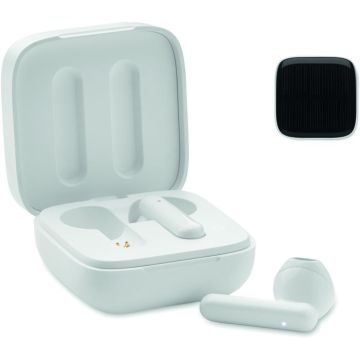 Tws Earbuds With Solar Charger - White - item picture front