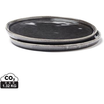 Vinga Nomimono Plate 20 cm, 2 Pcs Set - black - main image