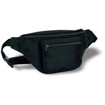 Waist Bag With Pocket - Black - item picture front