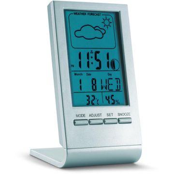 Weather Station With Blue Lcd - Silver - item picture front