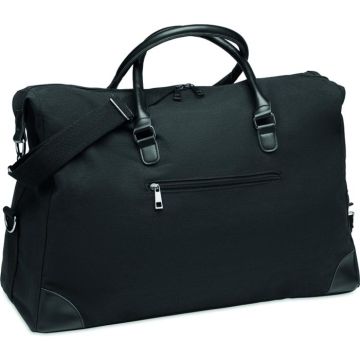 Weekend Bag In Canvas 340Gr/M² - Black - item picture front