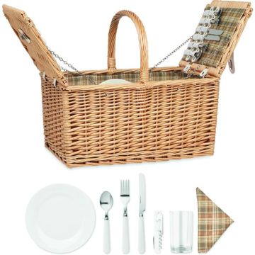 Wicker Picnic Basket 4 People - Wood - item picture front
