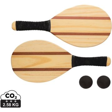 Wooden Frescobol Tennis Set - brown - main image