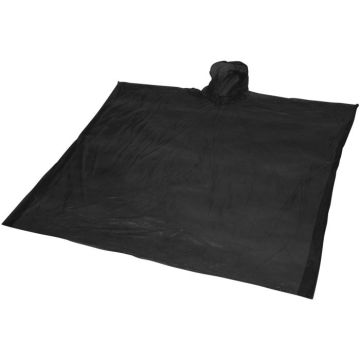 Ziva Disposable Rain Poncho With Storage Pouch - Black - image main