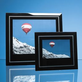 Black Surround with Silver Inlay Glass Frame for 10" x 8" Landscape Photo