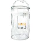 Clear PVC Round White Zippered Bag