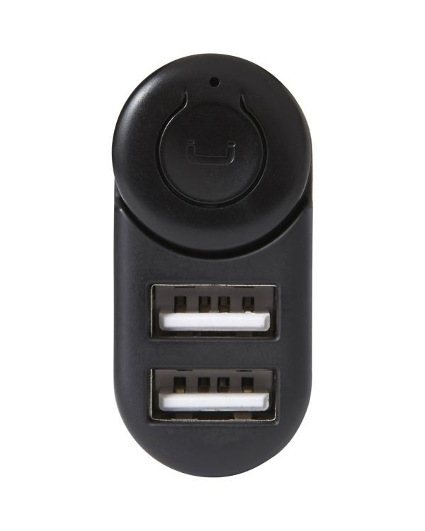 Plastic Car Charger With 2 USB Ports