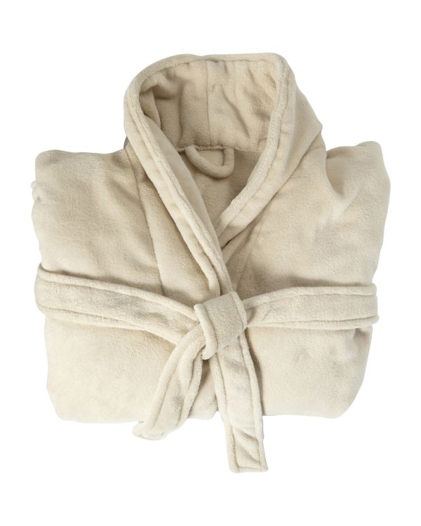 Fleece Bathrobe With Two Sewed Front Pockets
