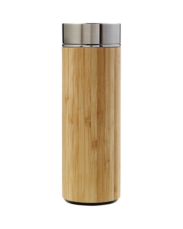 Bamboo Vacuum Bottle With Tea Infuser 420ml