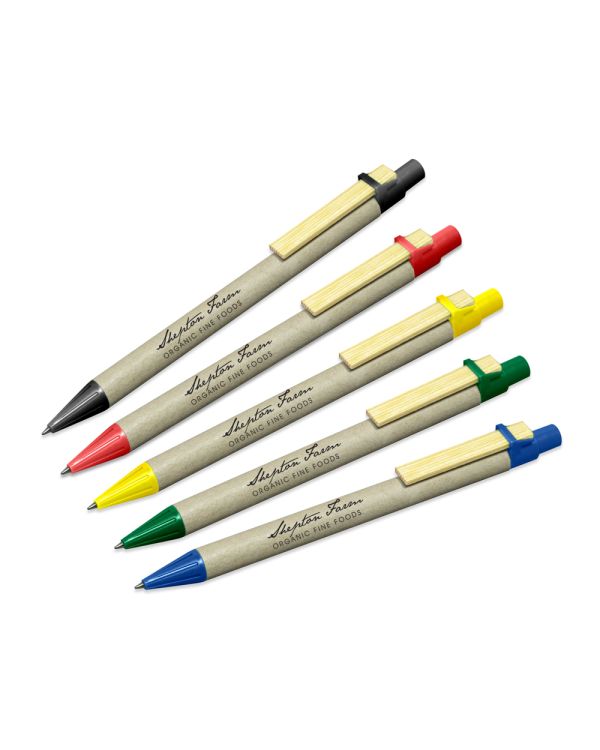 Green & Good Storia Pen - Recycled Card with Flat Clip