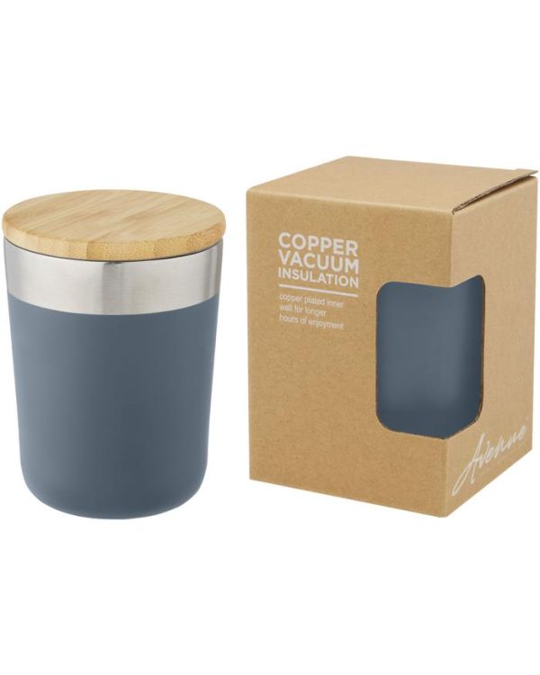 Lagan 300 ml Copper Vacuum Insulated Stainless Steel Tumbler With Bamboo Lid
