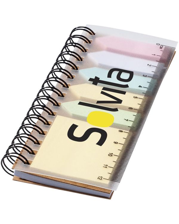 Spinner Spiral Notebook With Coloured Sticky Notes