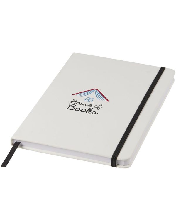 Spectrum A5 White Notebook With Coloured Strap