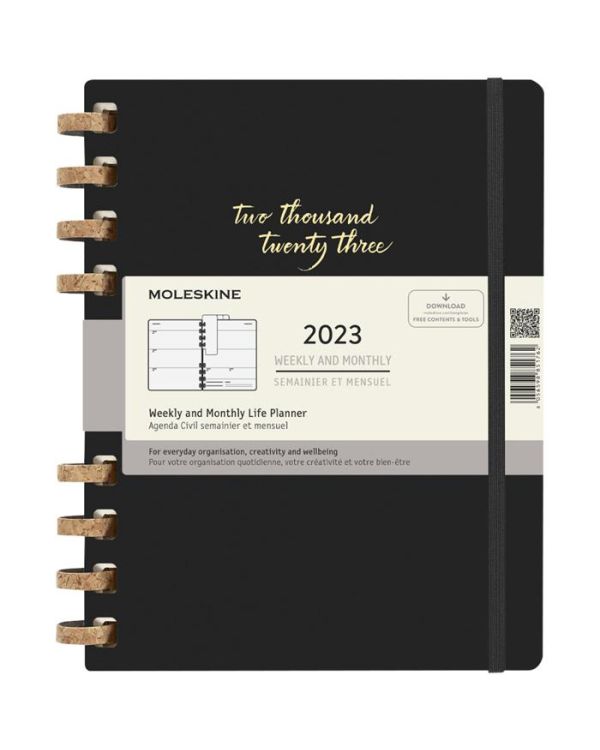 Moleskine 12M Daily XL Spiral Hard Cover Planner