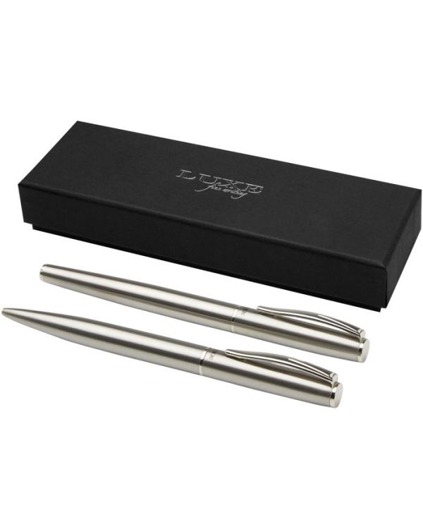 Didimis Recycled Stainless Steel Ballpoint And Rollerball Pen Set