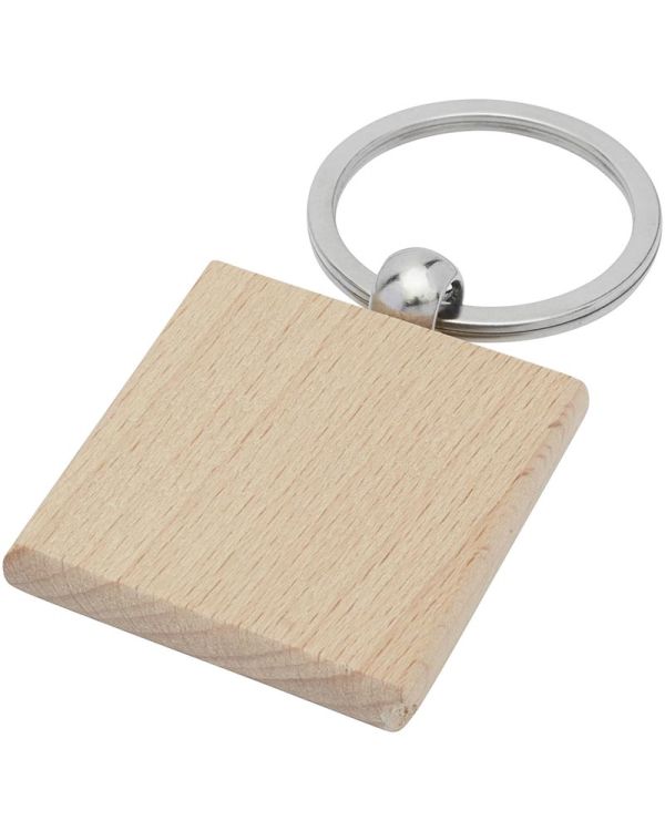Gioia Beech Wood Squared Keychain