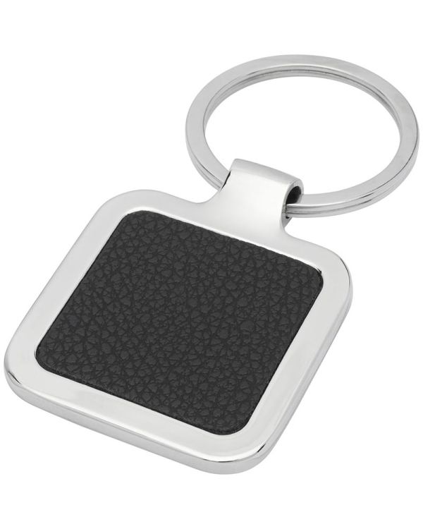 Piero Laserable PU Leather Squared Keychain