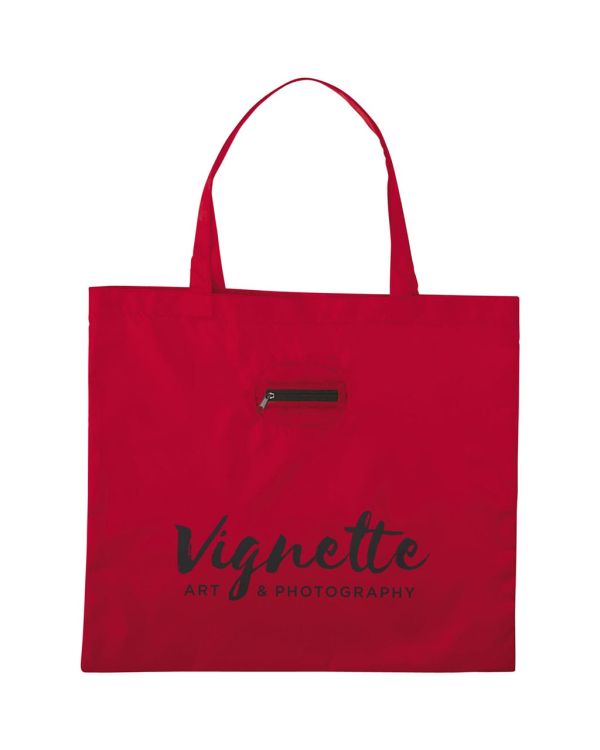 Take-Away Foldable Shopping Tote Bag With Keychain 8L