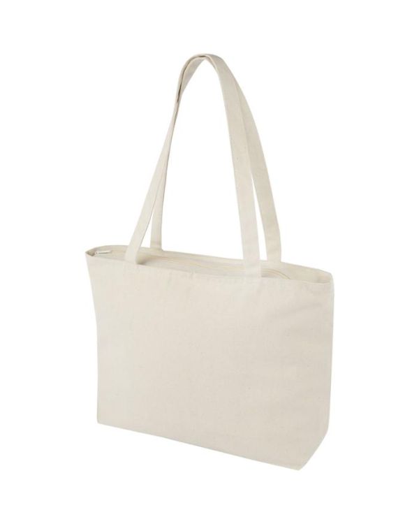Ningbo 320 g/m² Zippered Cotton Tote Bag 15L
