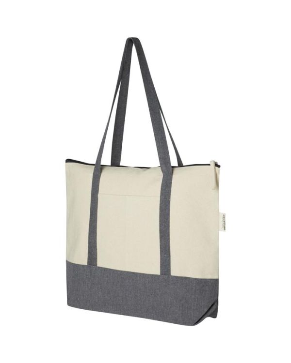 Repose 320 g/m² Recycled Cotton Zippered Tote Bag 10L
