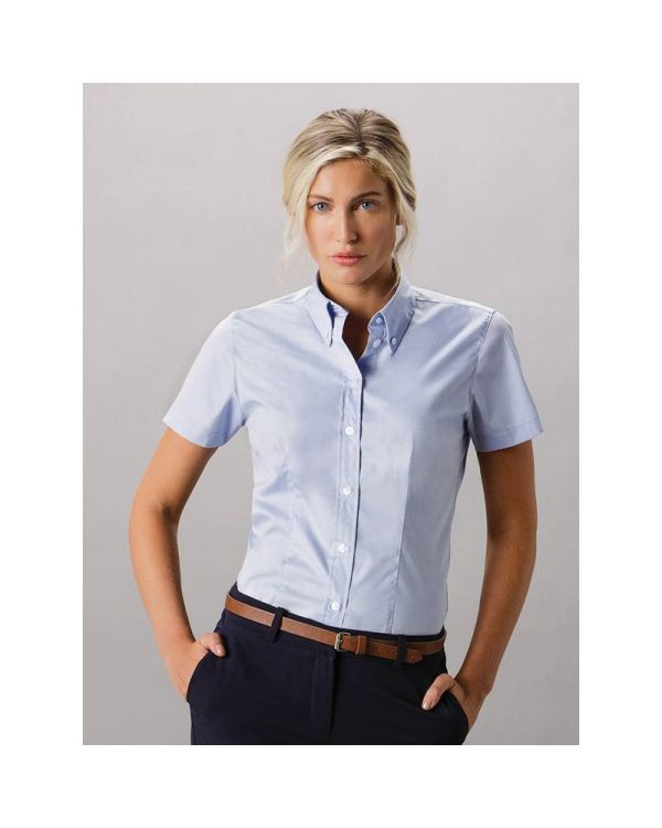 Ladies Short Sleeve Oxford Shirt