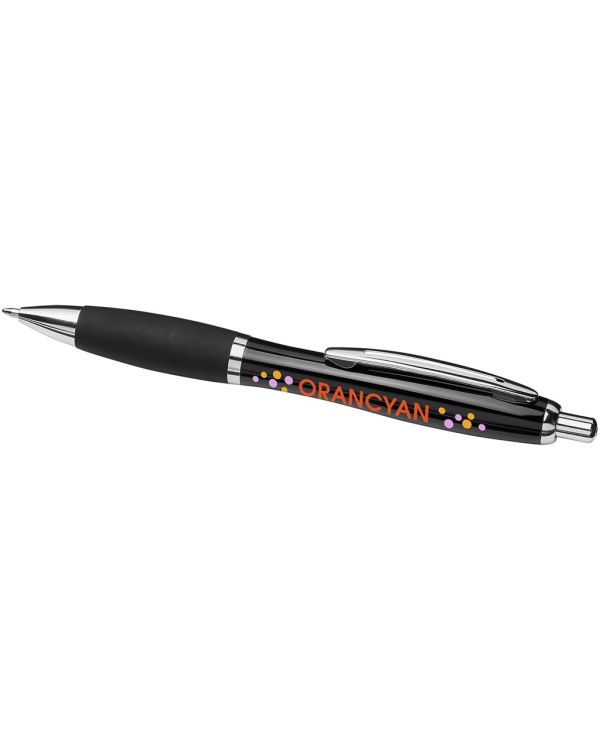 Curvy Ballpoint Pen With Metal Barrel