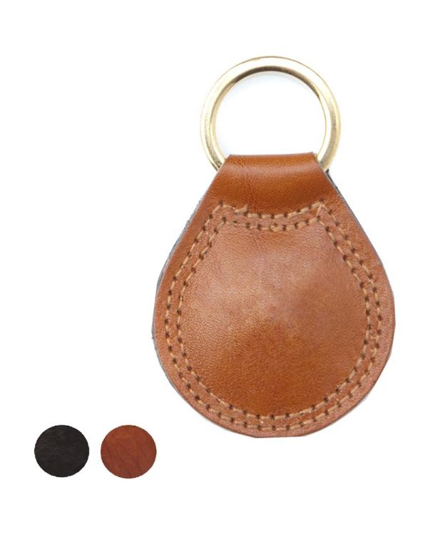 Richmond Large Teardrop Key Fob Finished In High Quality Nappa Leather