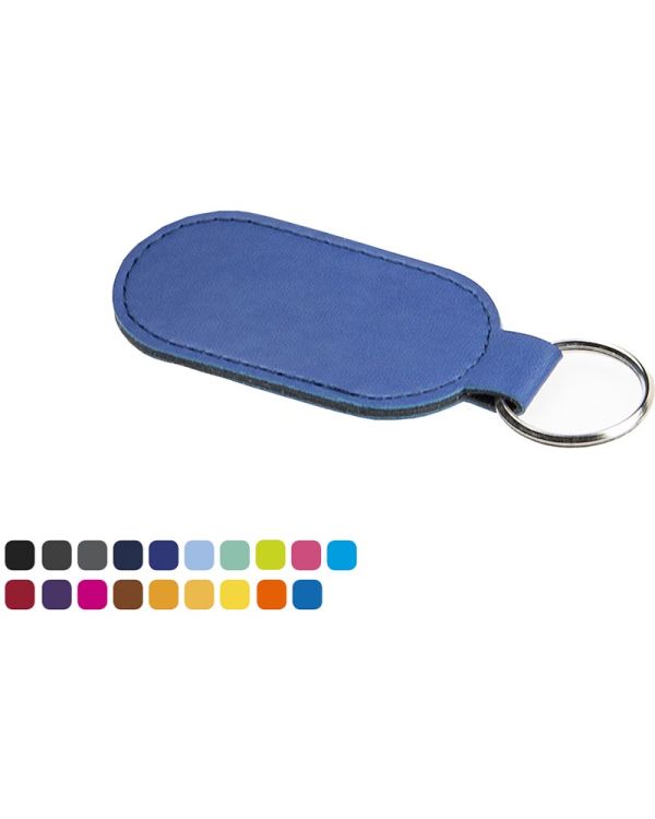 Economy Oval Key Fob In Vegan Matt Velvet Torino