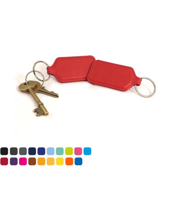 Rectangular Key Fob In Vegan Matt Velvet Torino
