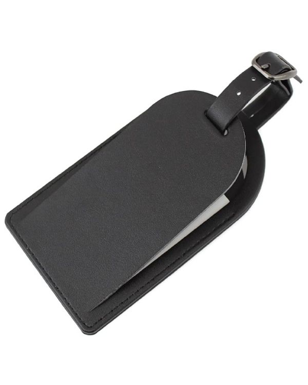 Hampton Leather Small Luggage Tag With Security Flap