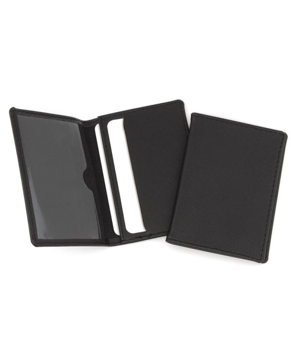Hampton Leather Oyster Travel Card Case, One Clear One Solid Pocket