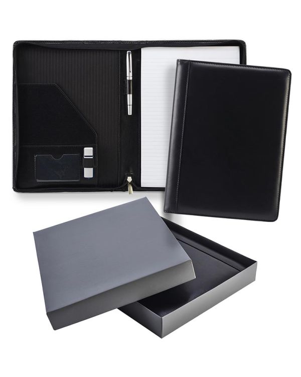 Ascot Leather A4 Zipped Conference Folder