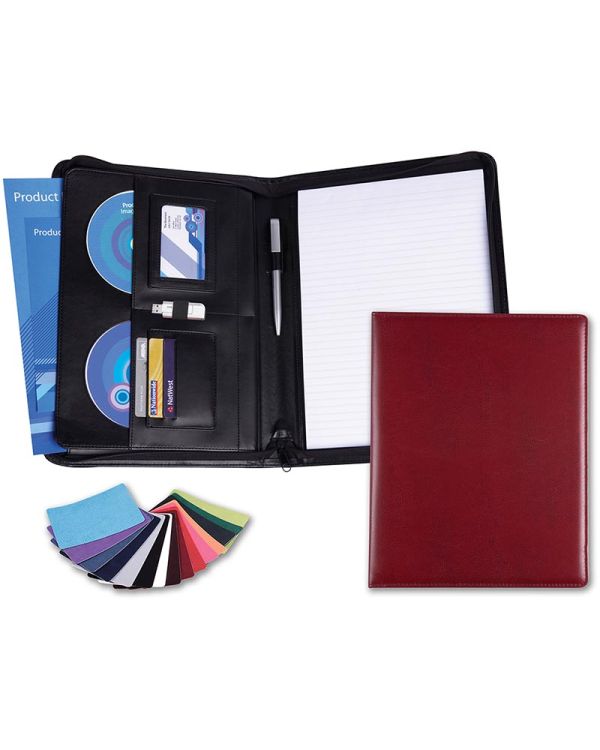 Vibrance A4 Deluxe Zipped Conference Folder