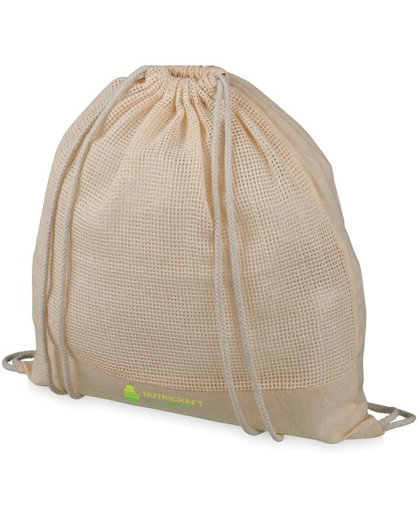 Maine Mesh Cotton Drawstring Backpack 5L