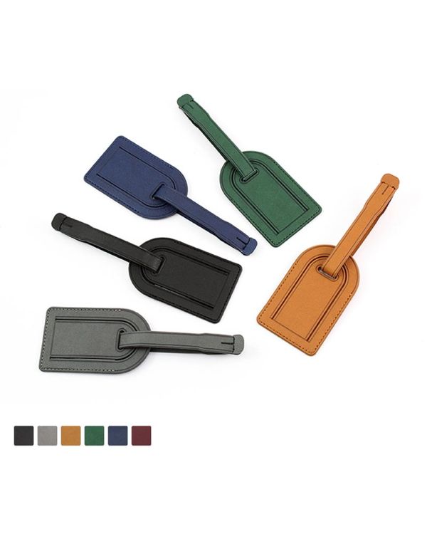 Biodegradable Small Luggage Tag In BioD A Biodegradable Leather Look Material